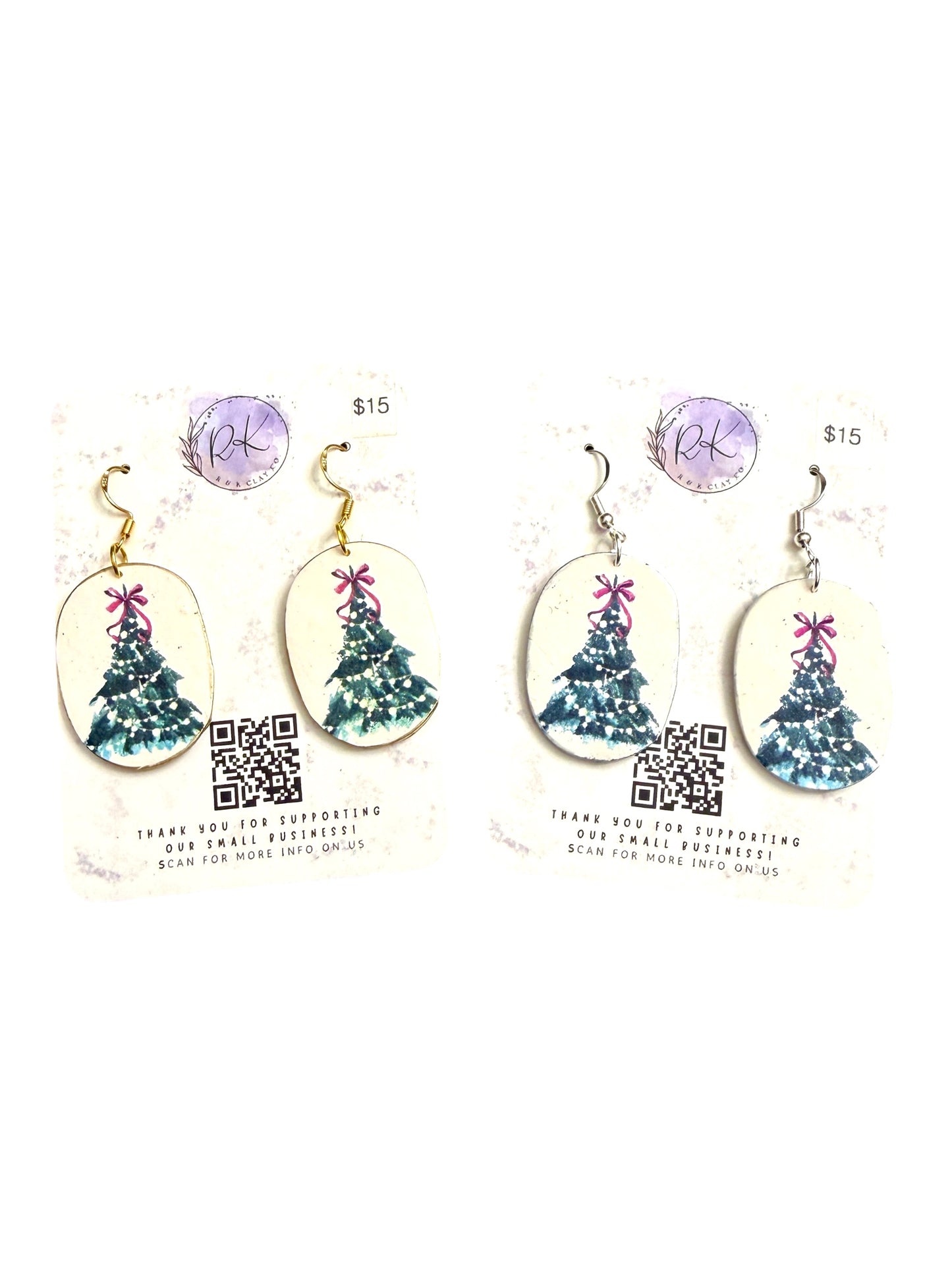 Vintage Christmas Trees Earrings