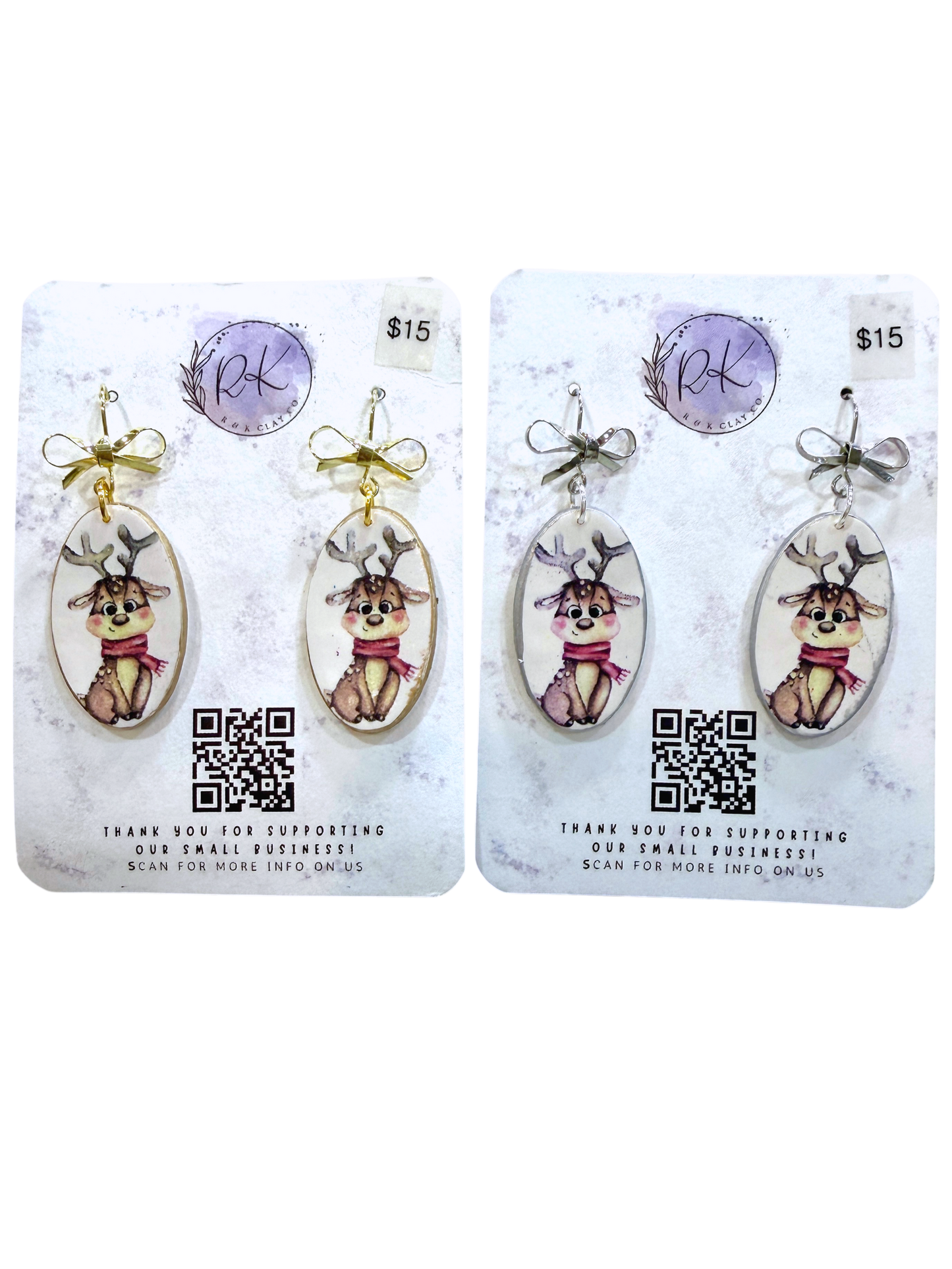 Vintage Reindeer Earrings