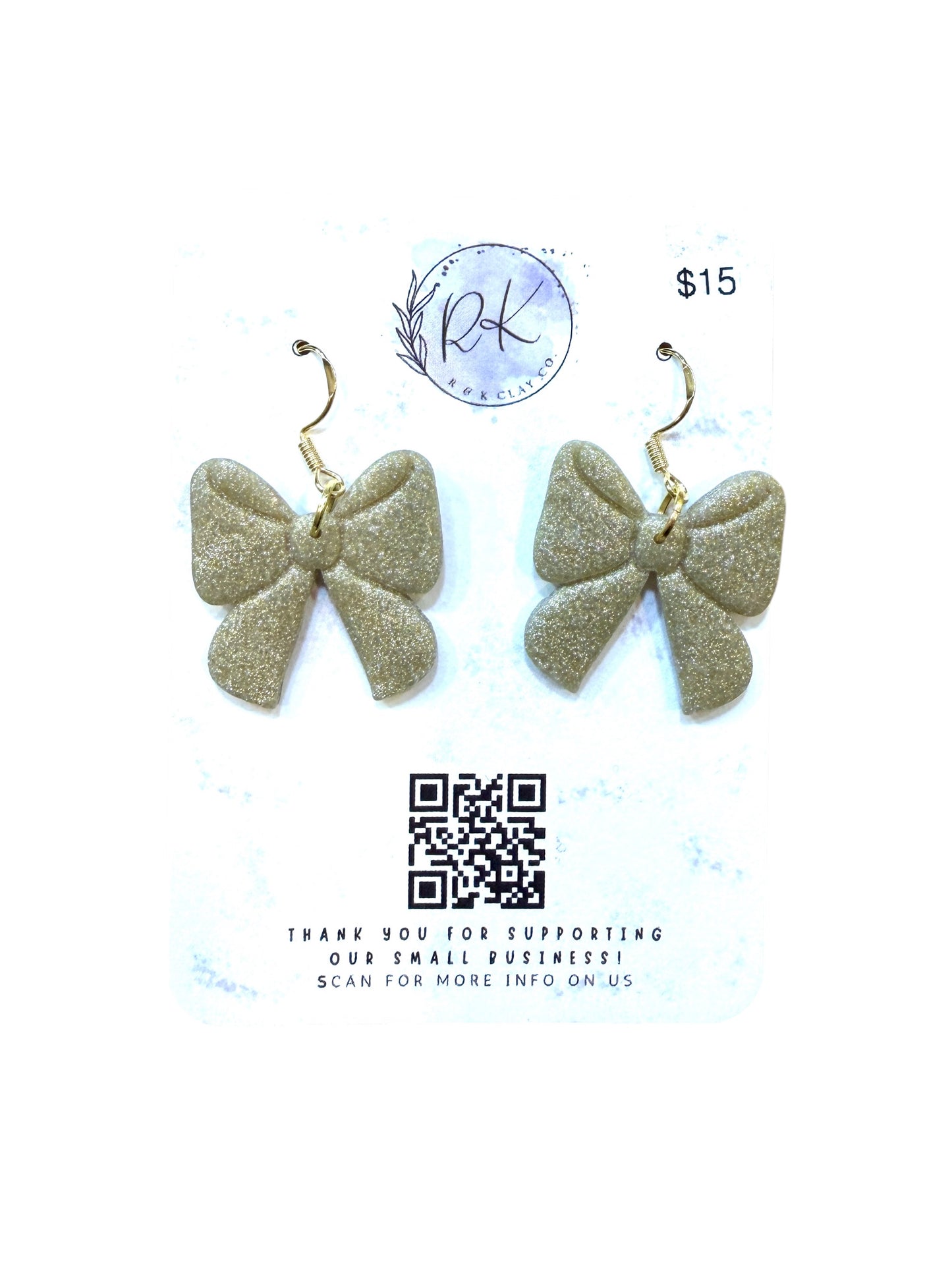 Chunky Gold Bow Earrings