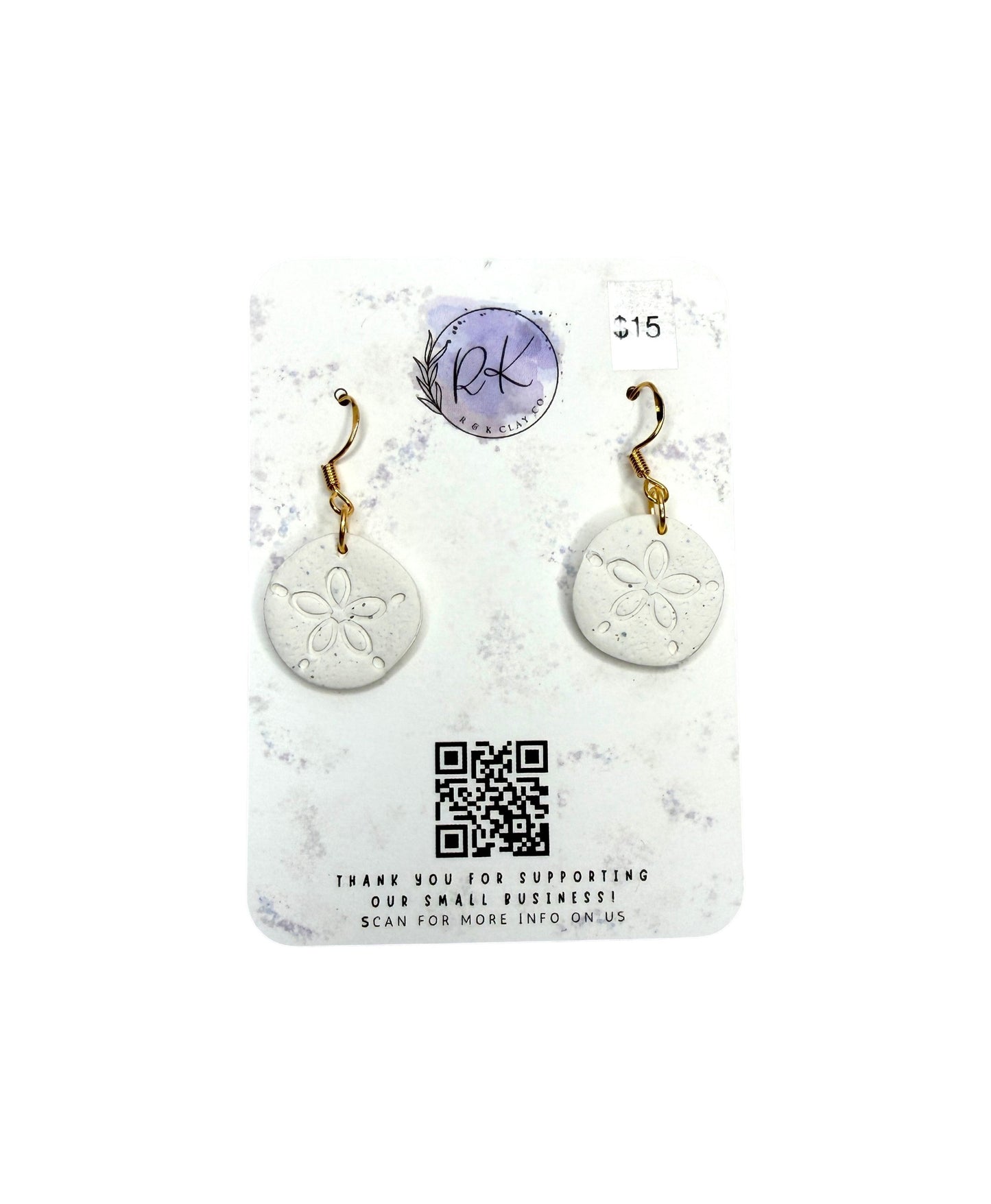 Small Sand Dollar Earrings