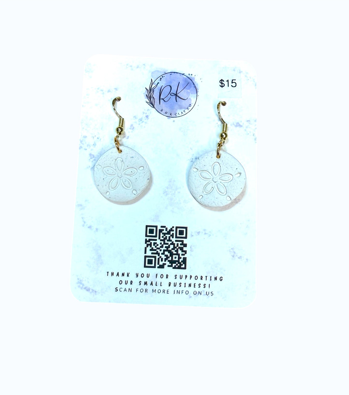 Small Sand Dollar Earrings