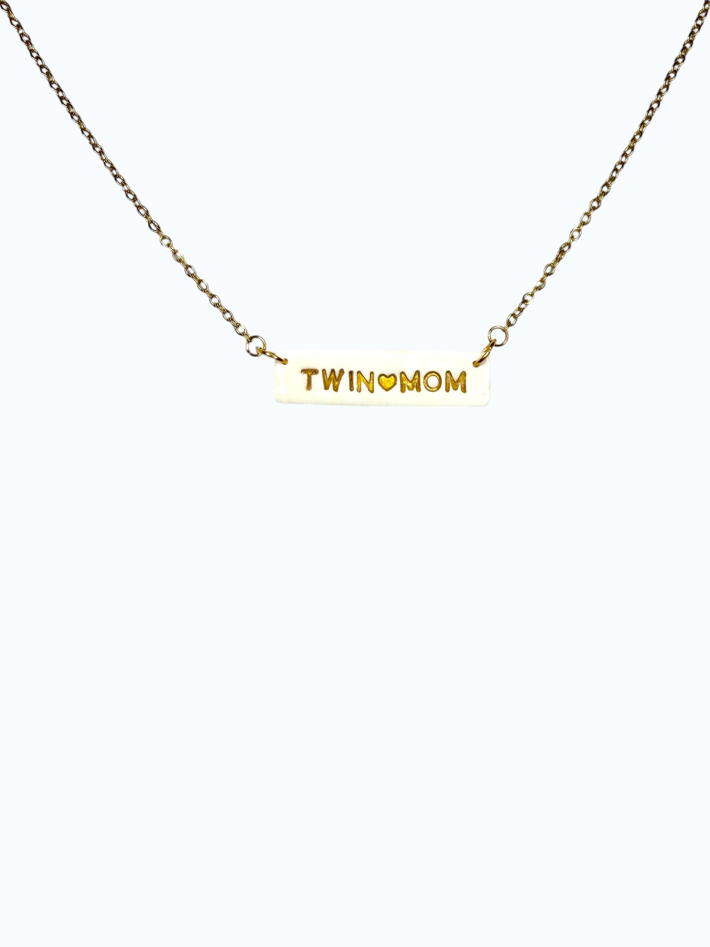 Twin Mom Bar Necklace
