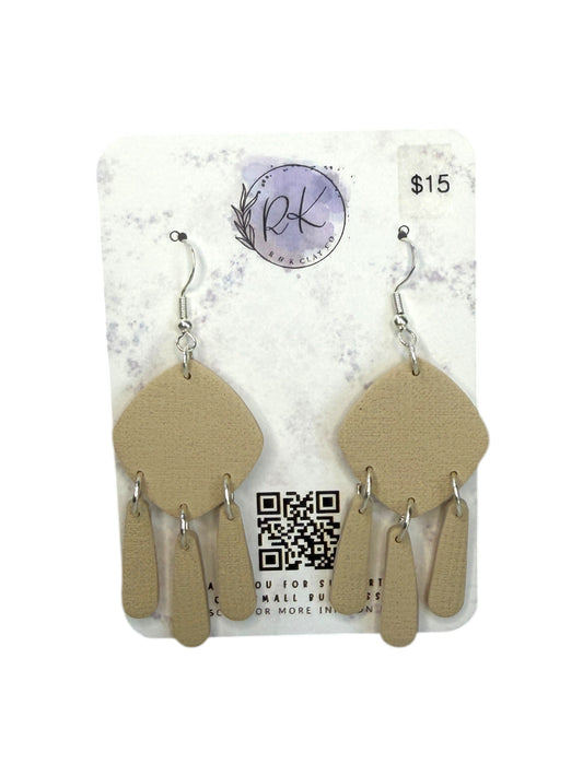Beige Dangle Earrings