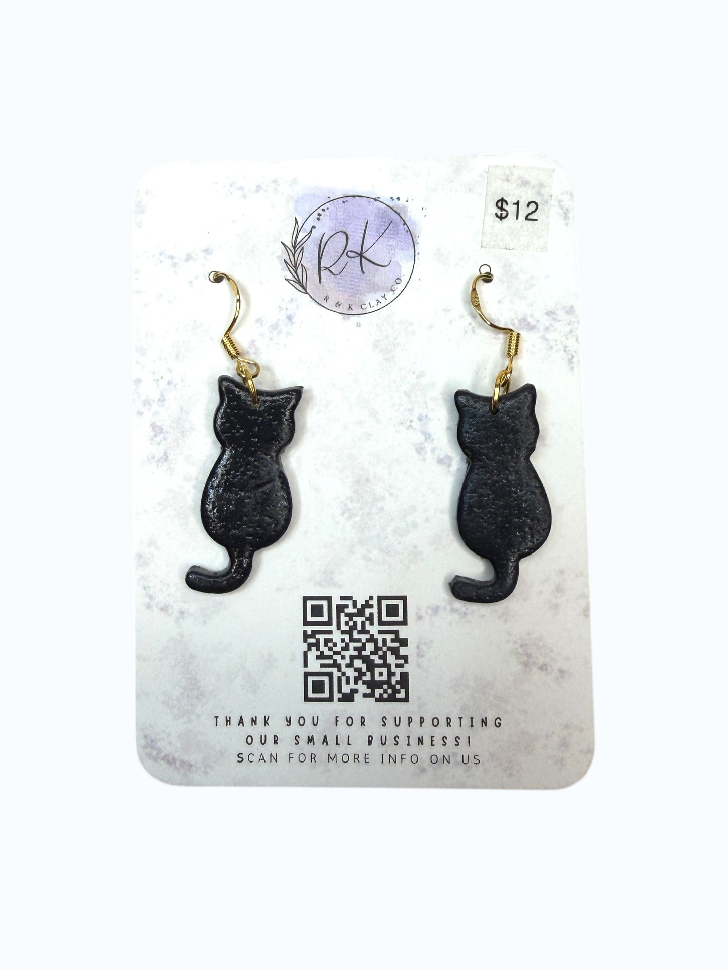 Black Cat Earrings