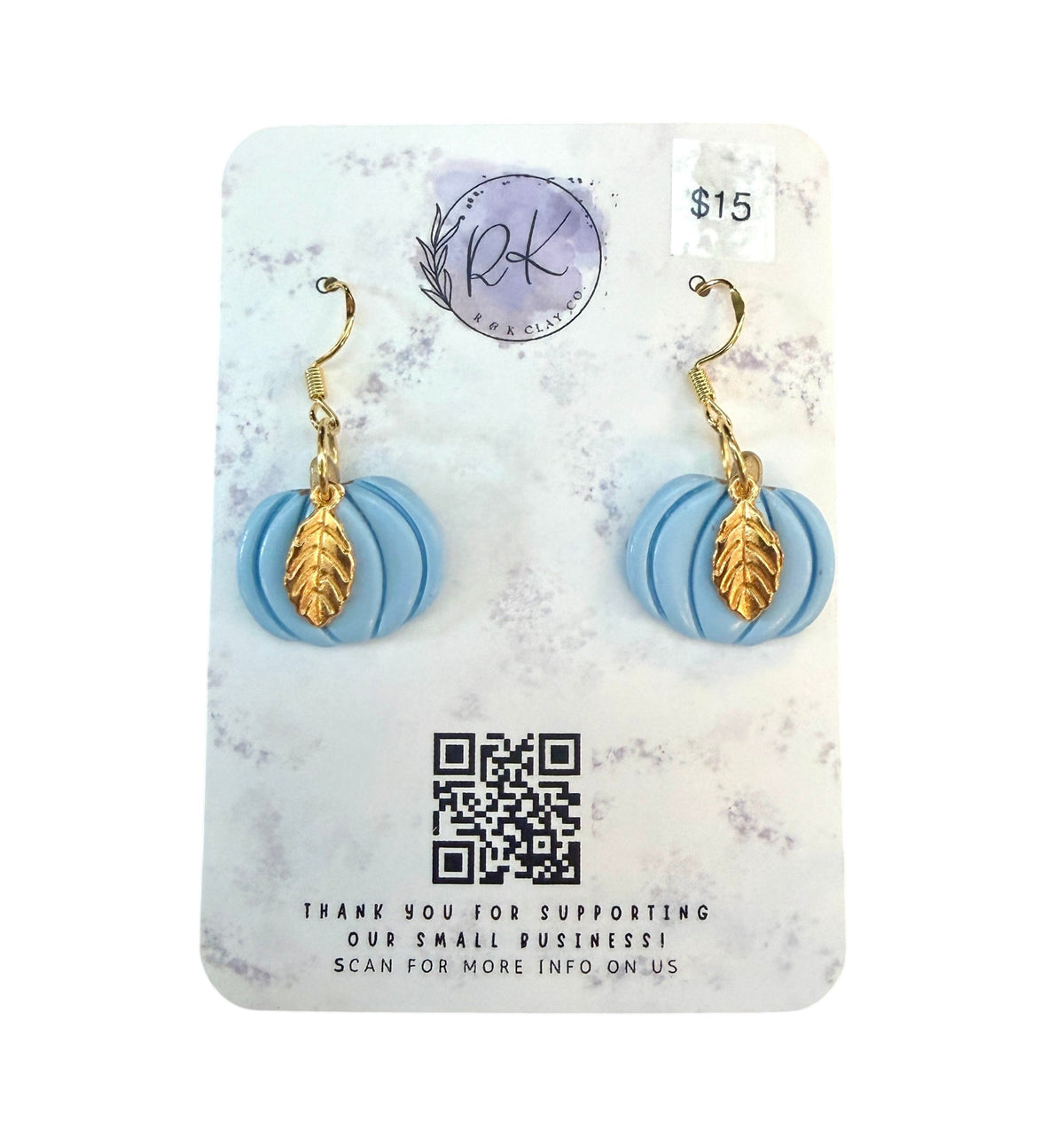 Soft Harvest Pumpkin Earrings