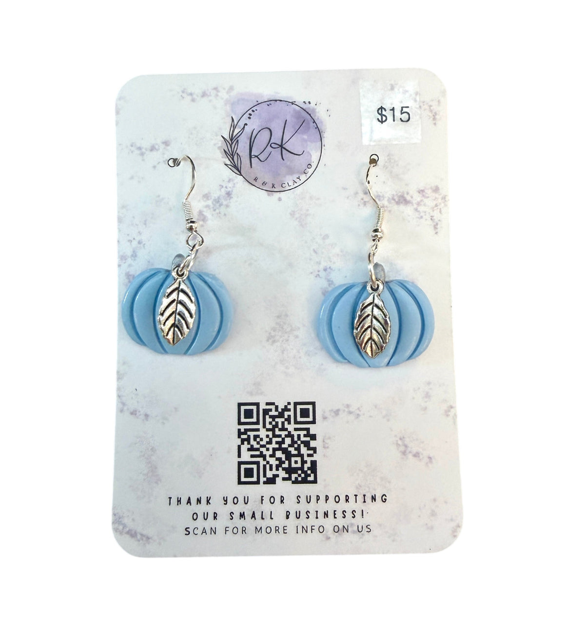 Soft Harvest Pumpkin Earrings