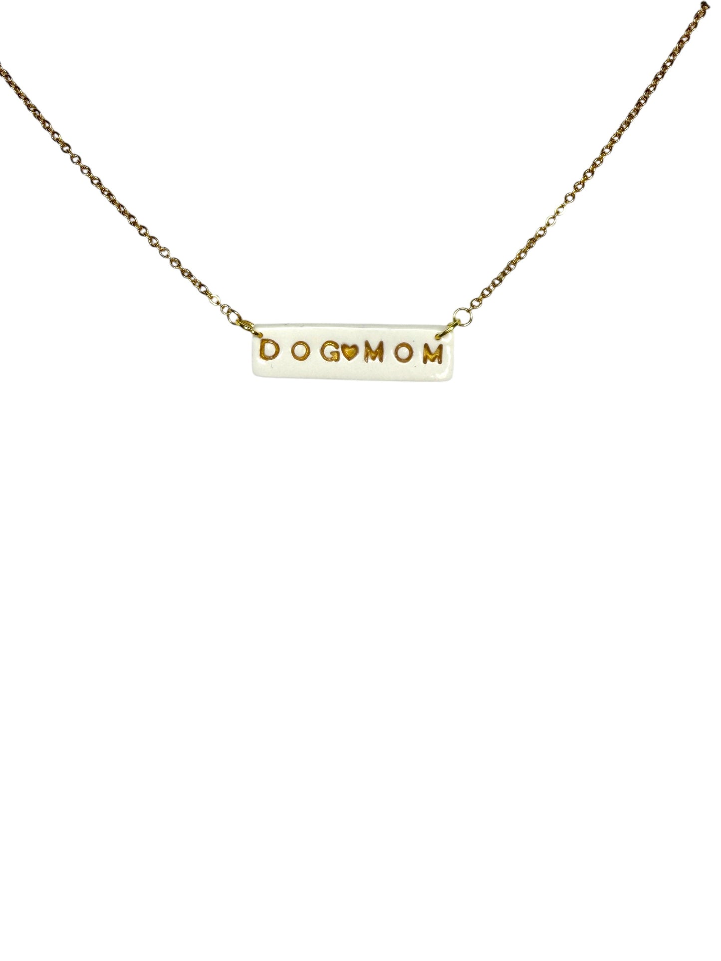 Dog Mom Bar Necklace