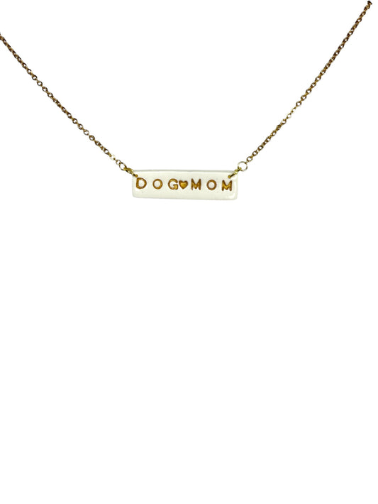 Dog Mom Bar Necklace