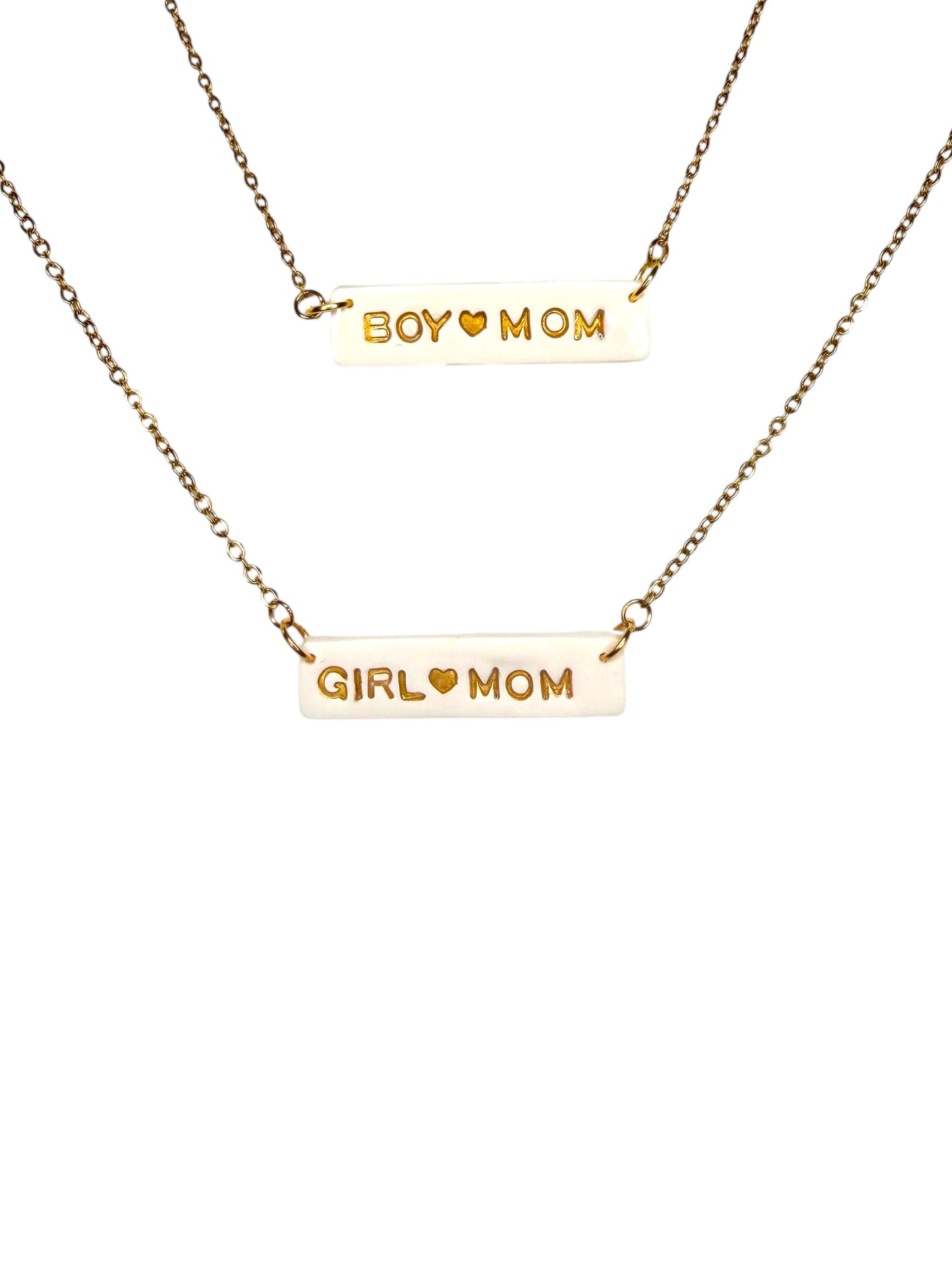 Girl/Boy Mom Bar Necklace