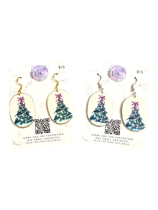 Vintage Christmas Trees Earrings