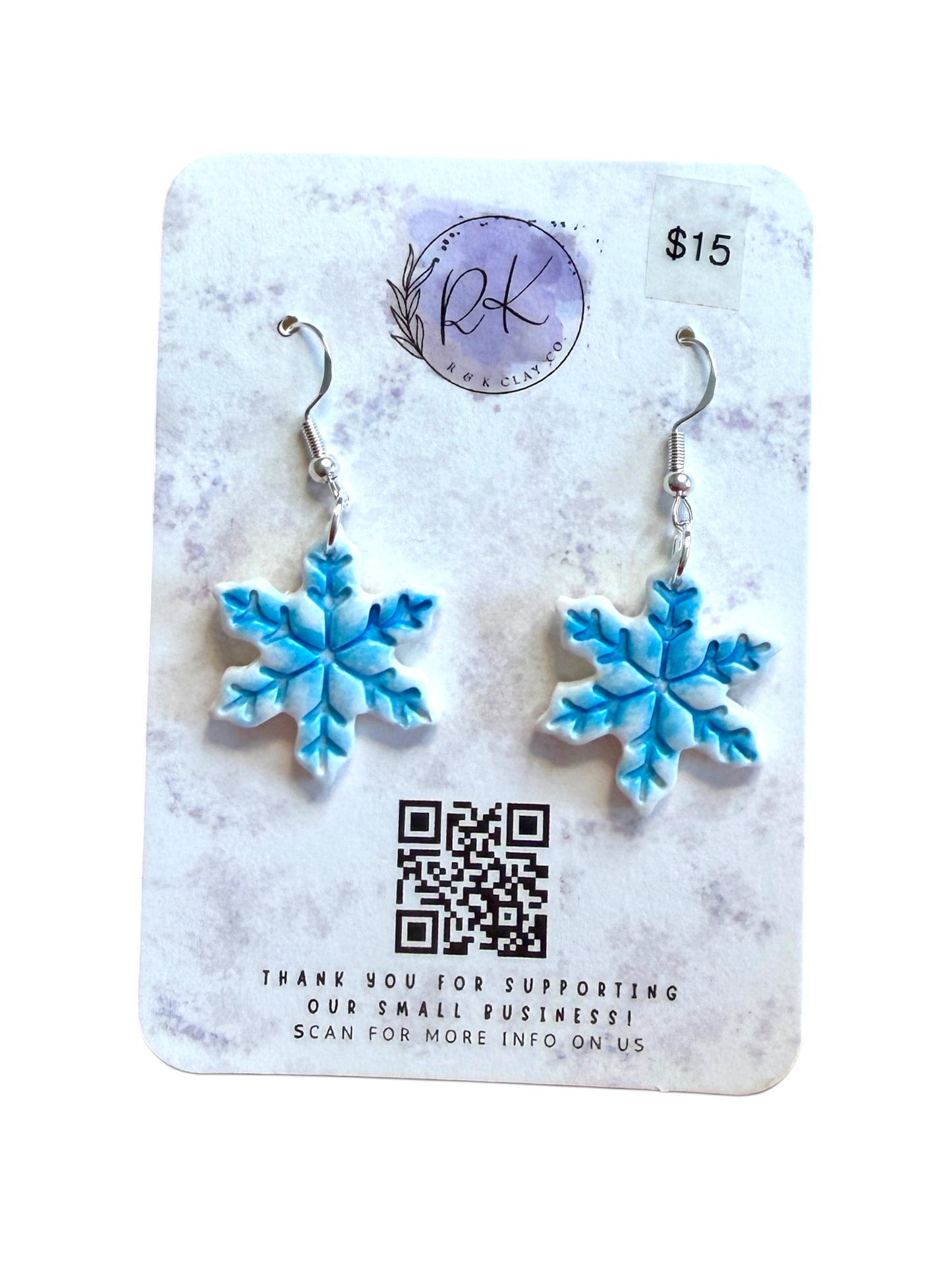 Frozen Inspired Snowflake Earrings
