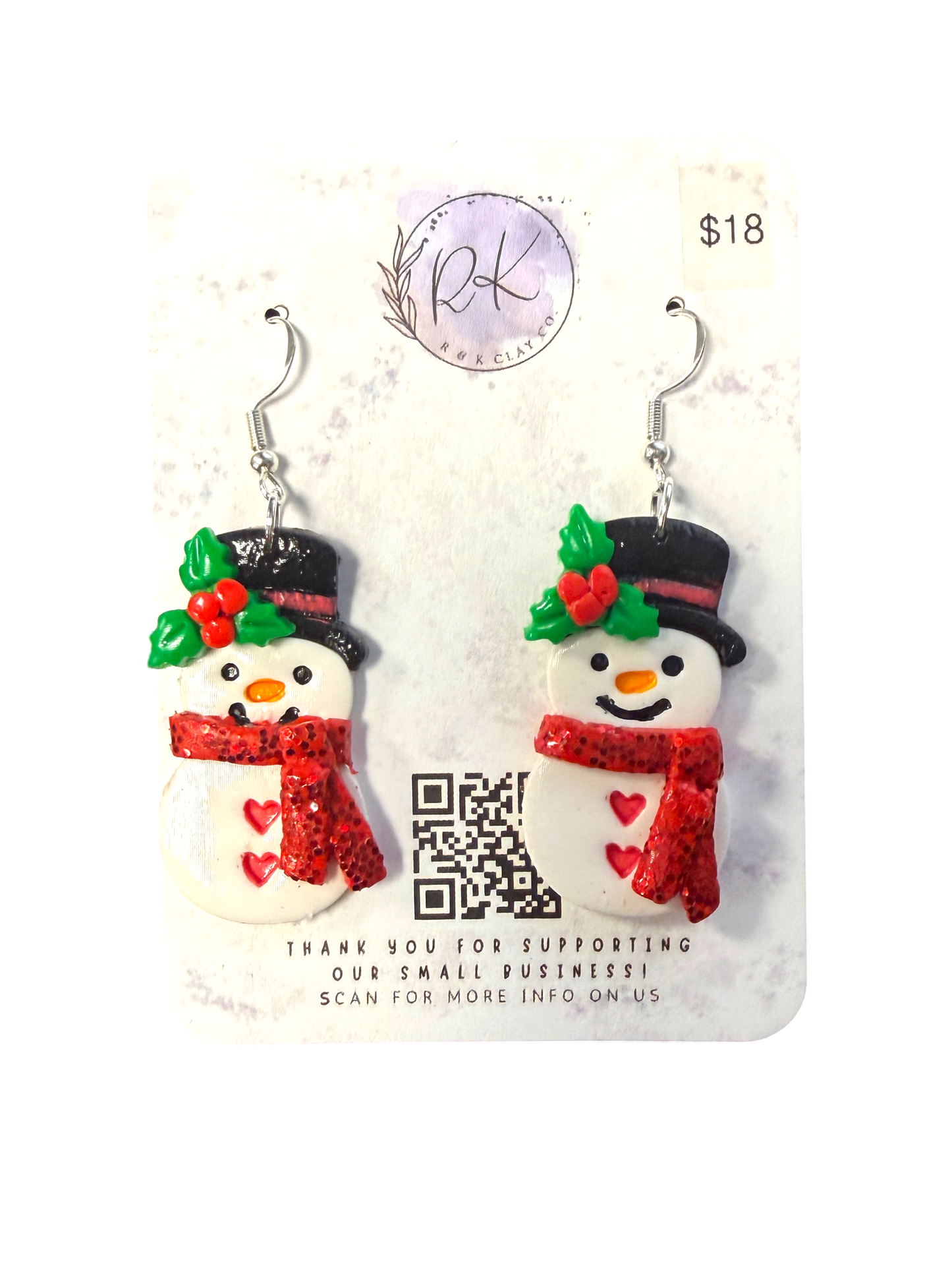 Snowman Earrings