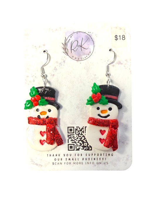 Snowman Earrings