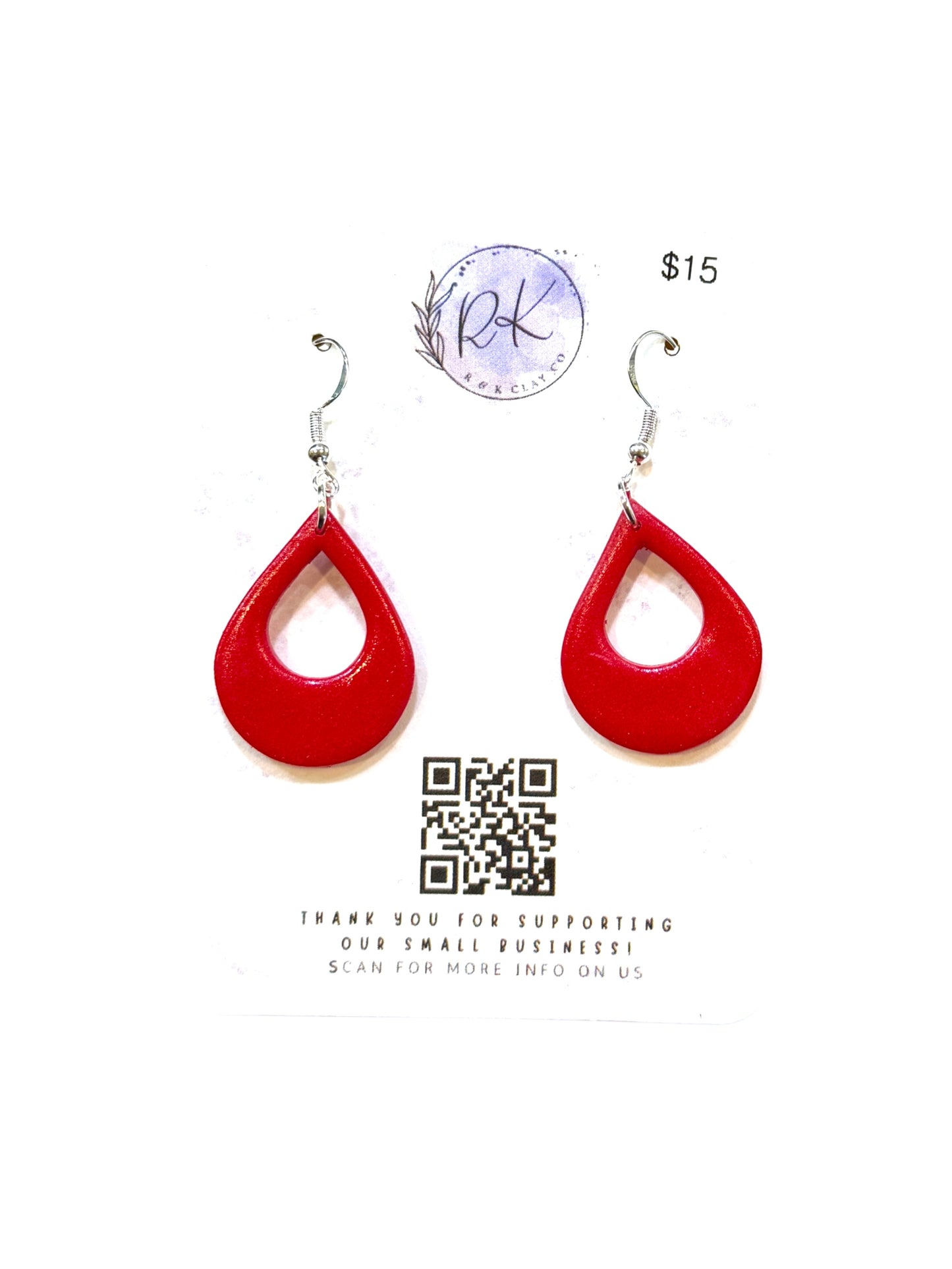 Velvet Red Teardrop Earrings