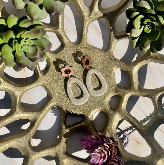 Granite Flower Earrings