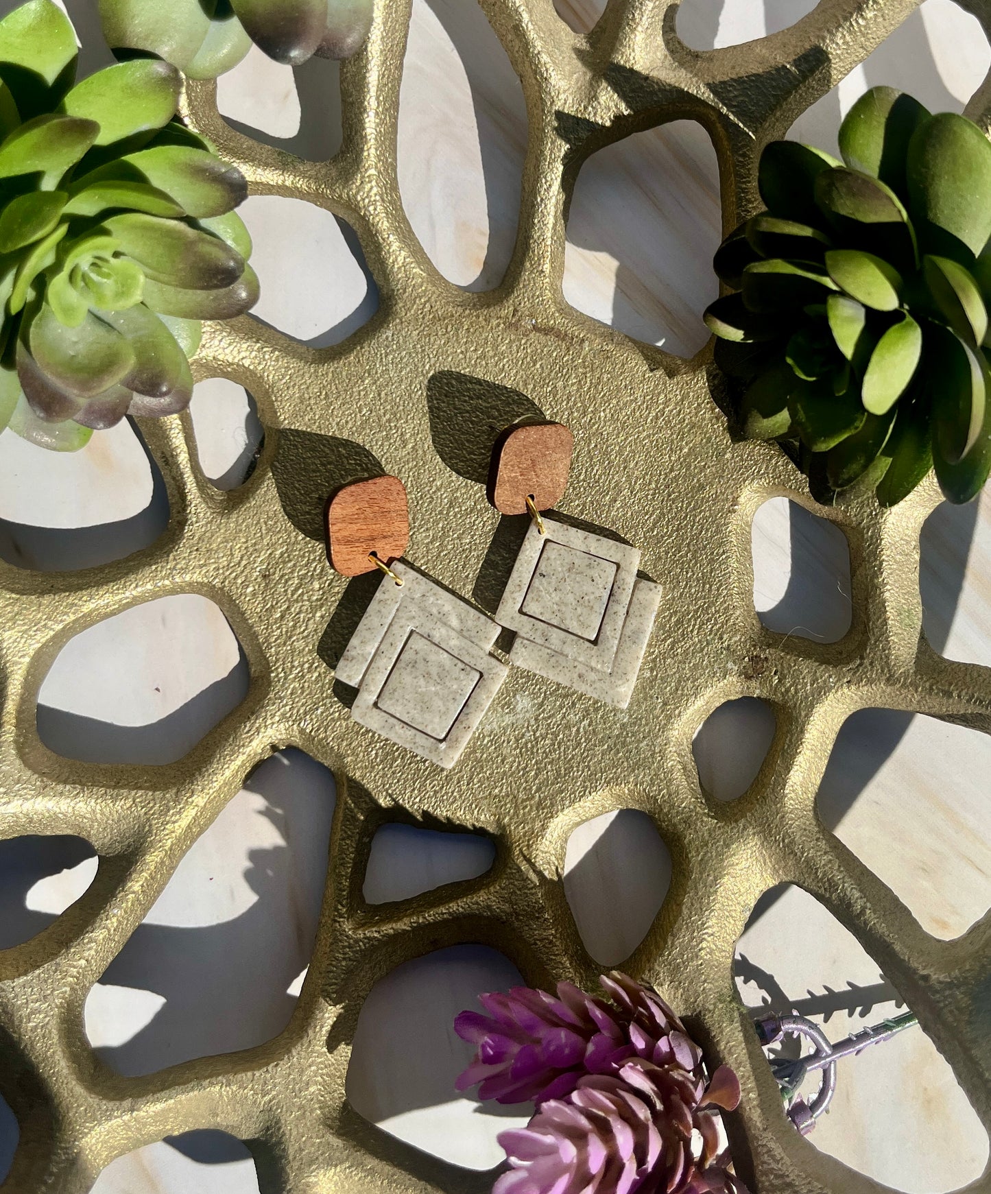 Granite "Rockstar" Earrings