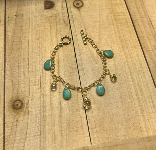 Sea Glass Charm Bracelet