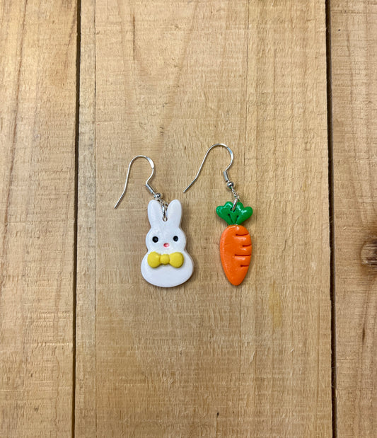 Bunny and Carrot Earrings