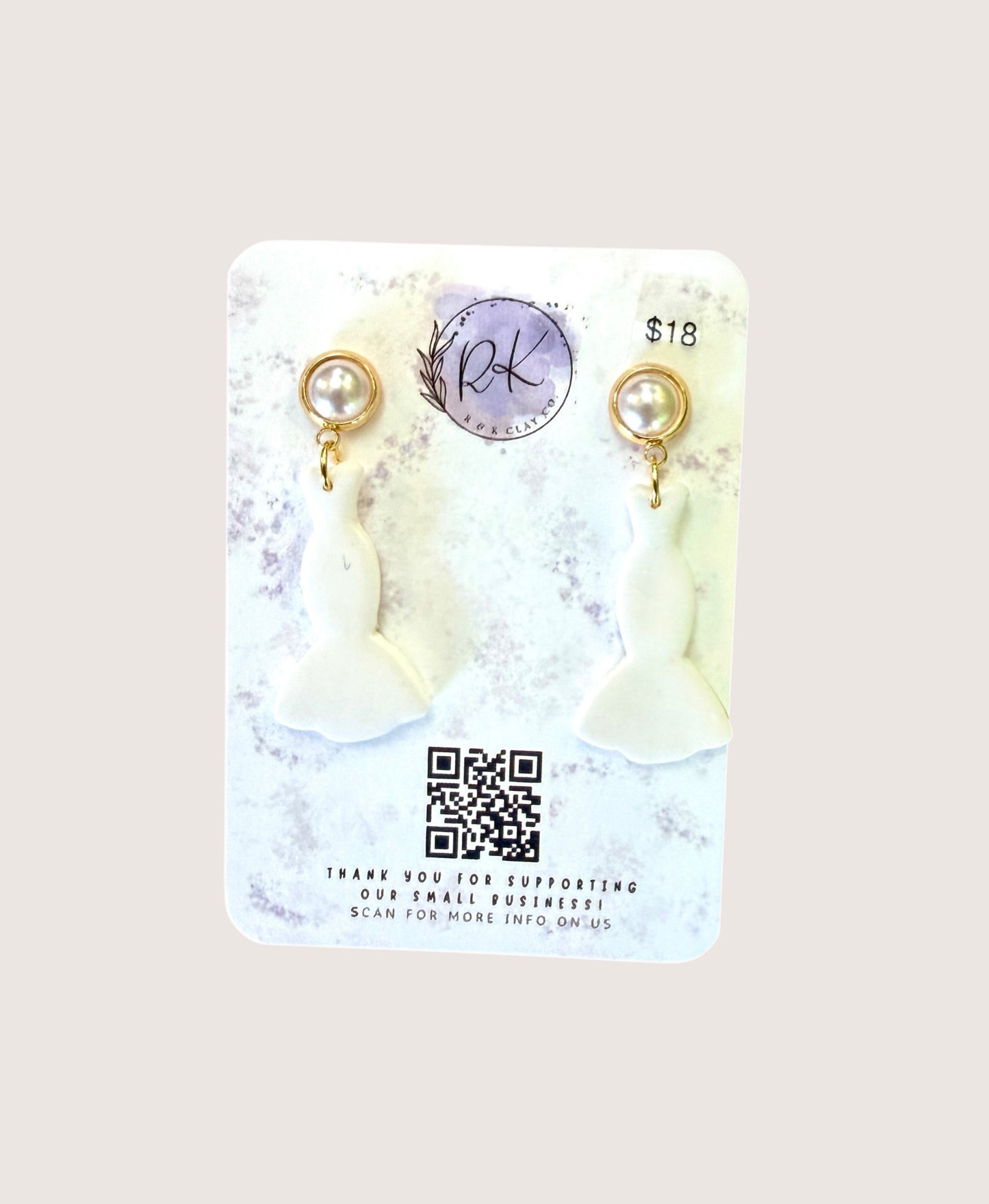 Mermaid Wedding Dress Earrings