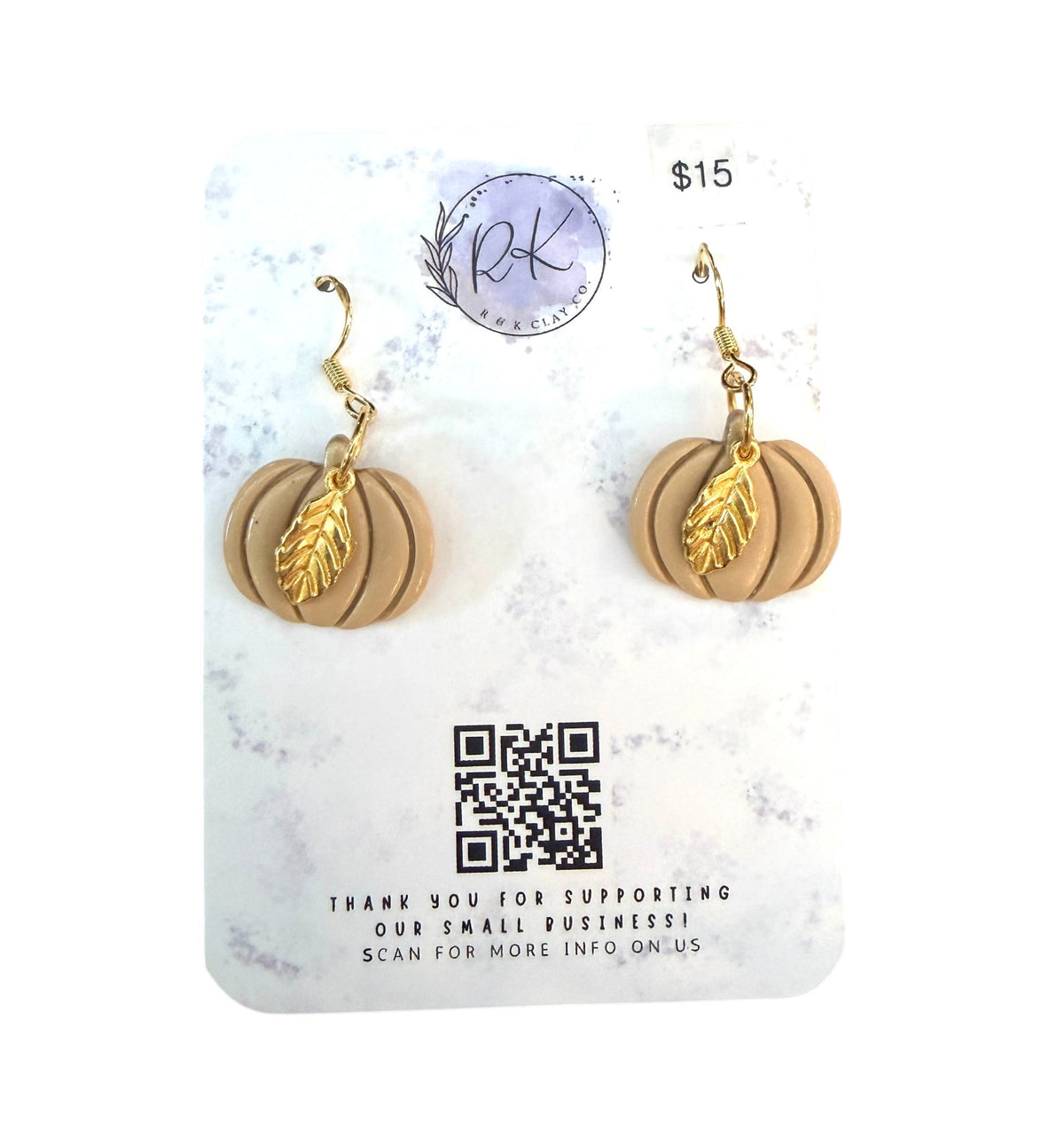 Soft Harvest Pumpkin Earrings