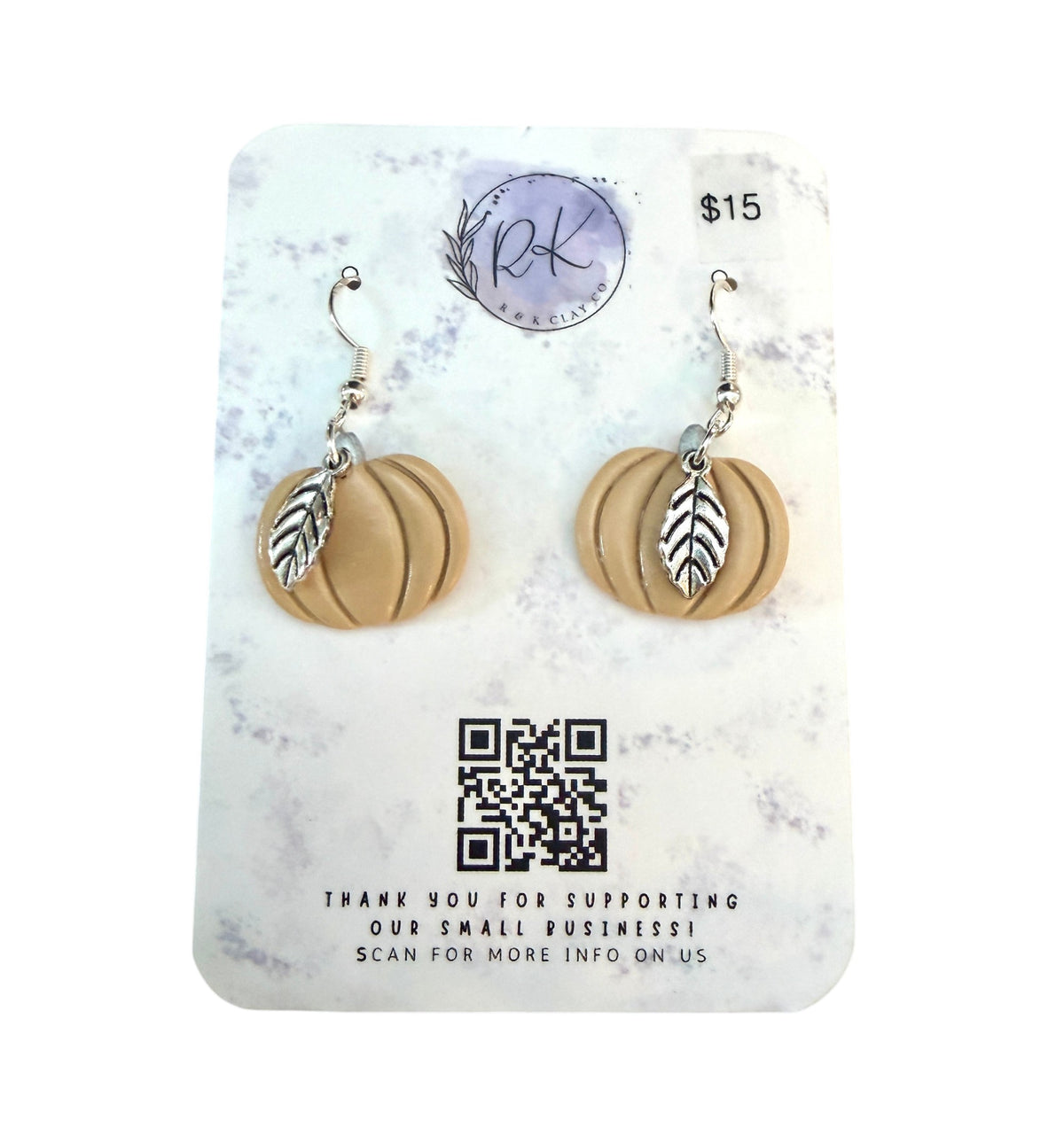 Soft Harvest Pumpkin Earrings