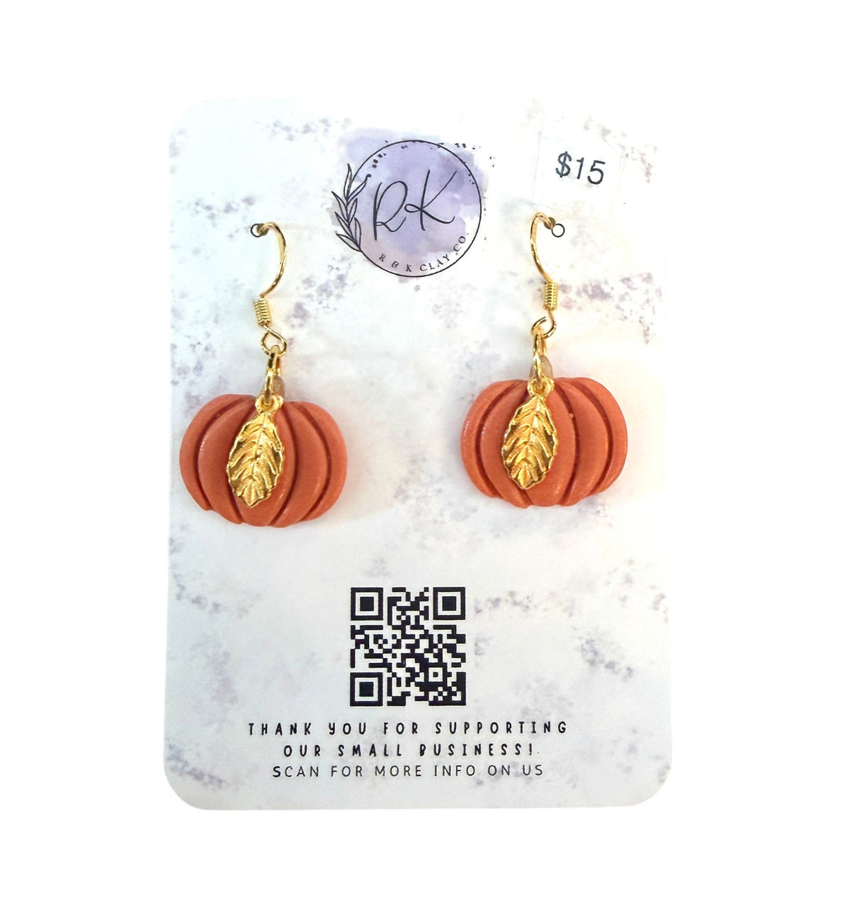 Soft Harvest Pumpkin Earrings
