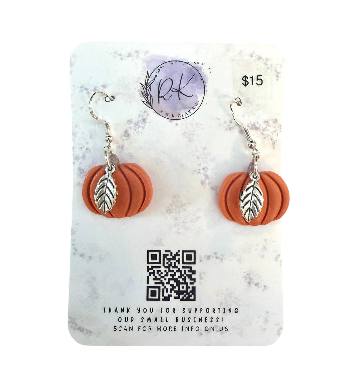 Soft Harvest Pumpkin Earrings