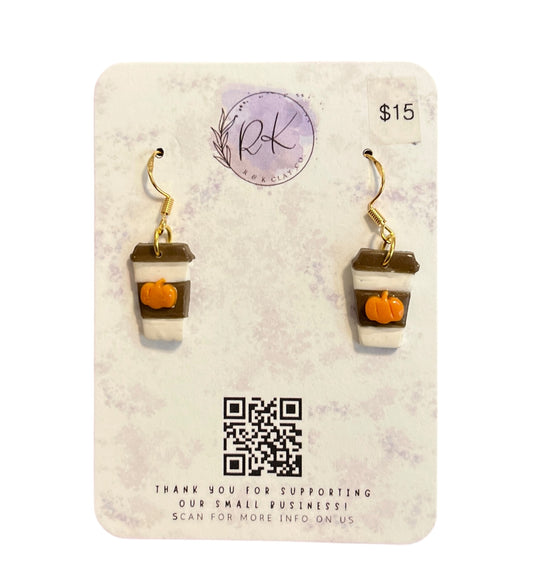 Pumpkin Spice Latte Earrings