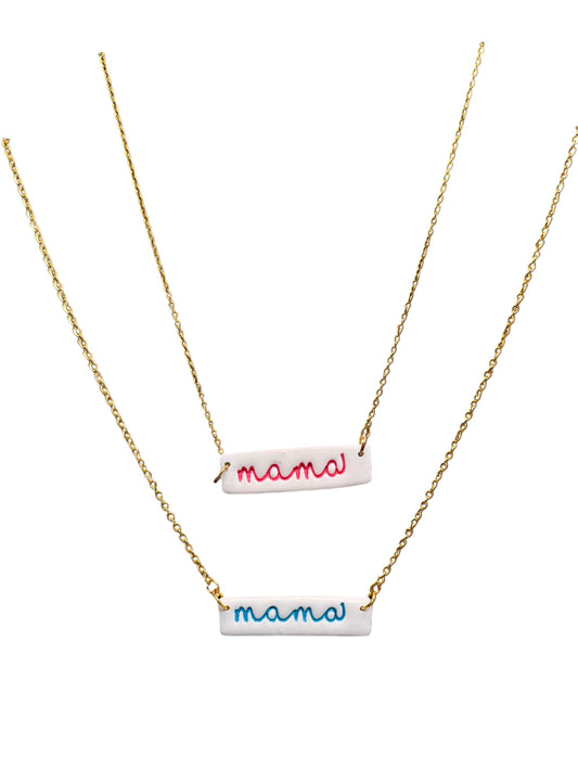 Pink or Blue Mama Necklace