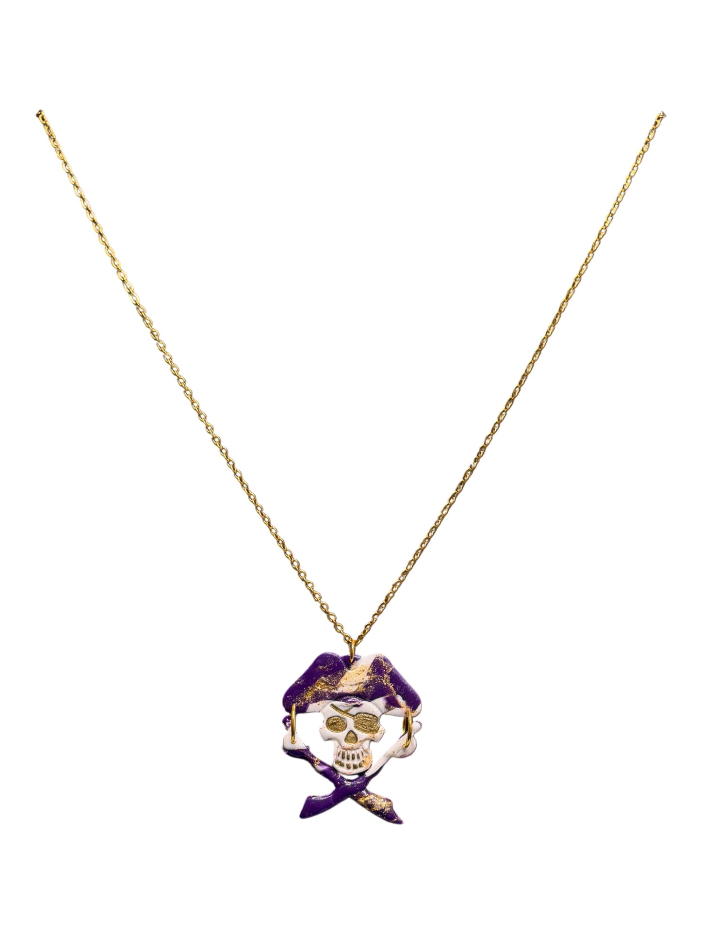 Purple & Gold Pirate Necklace