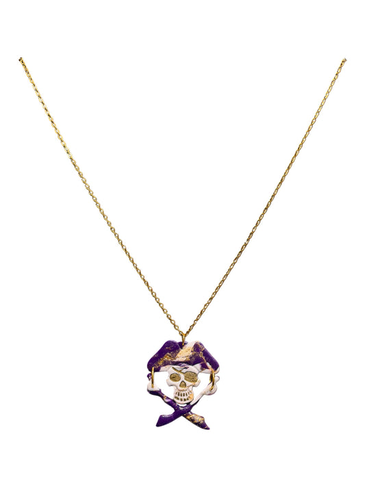 Purple & Gold Pirate Necklace