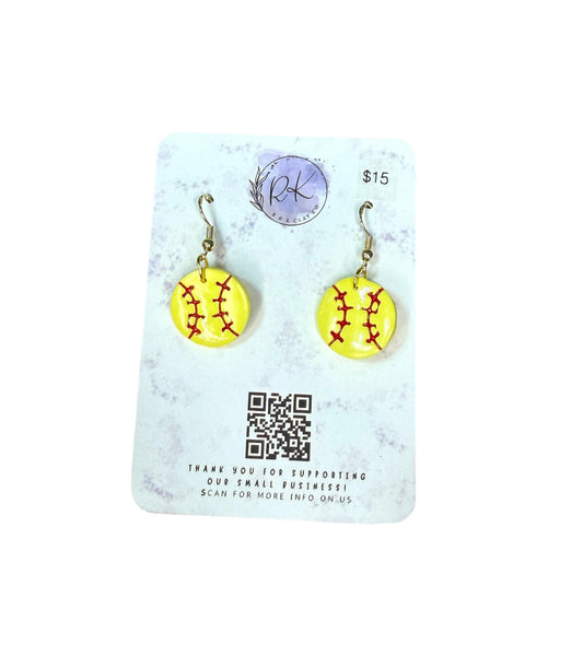 Softball Earrings