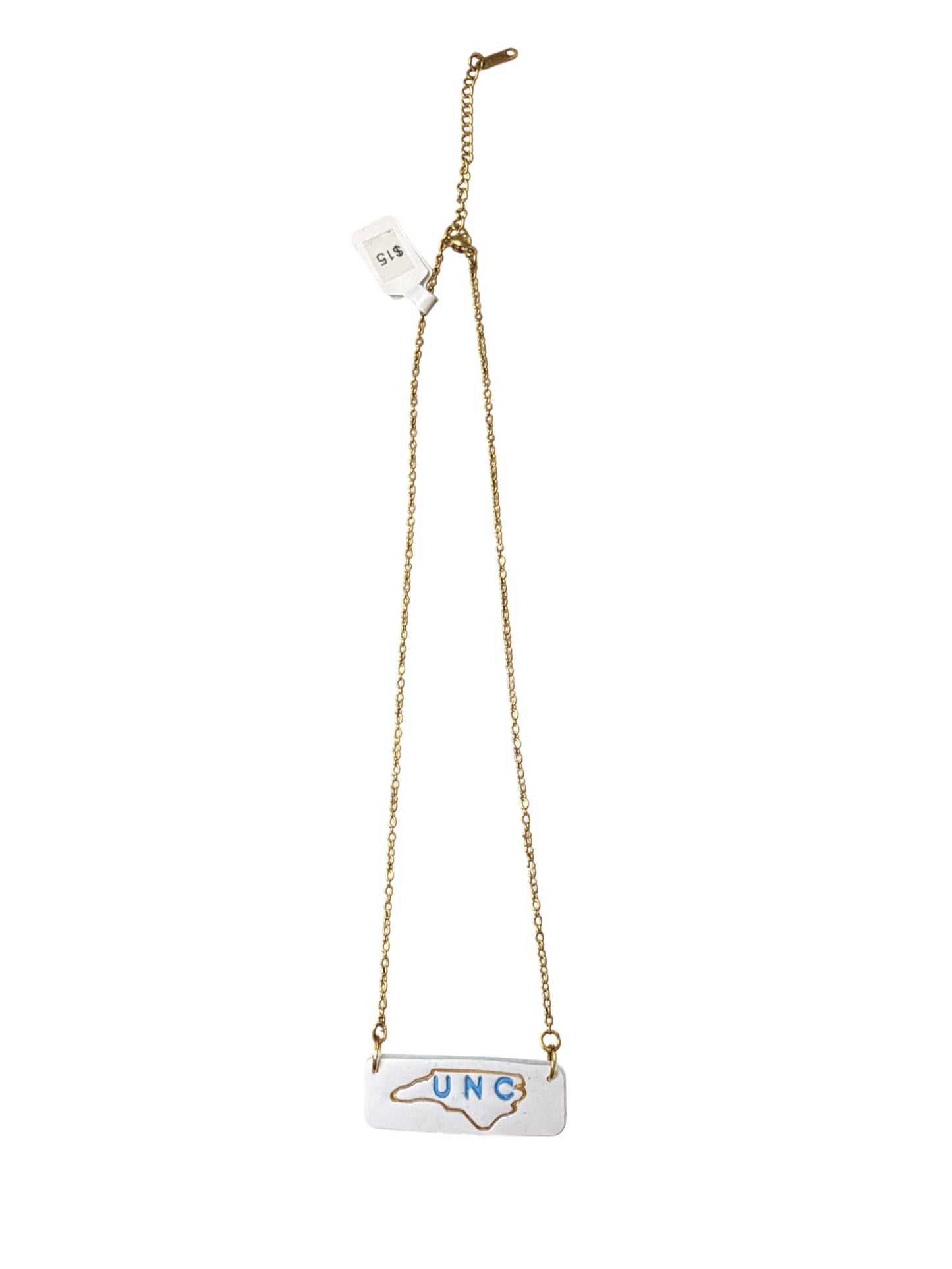 UNC in NC Outline Bar Necklace